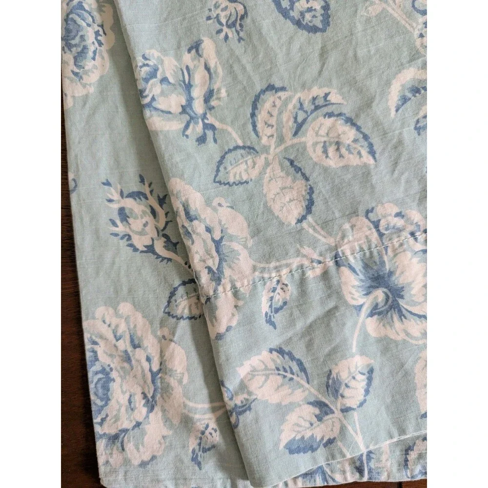 Vintage Rare Ralph Lauren MEADOWLAND Pillowcase Standard USA Blue Rose Floral